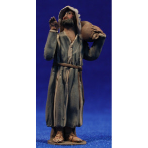 Pastor saco espalda m1 8 cm barro pintado De Francesco