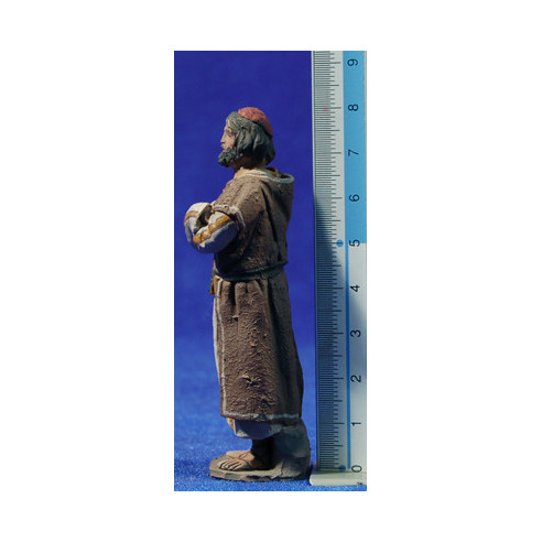 Shepherd looking m2 8 cm clay painted De Francesco