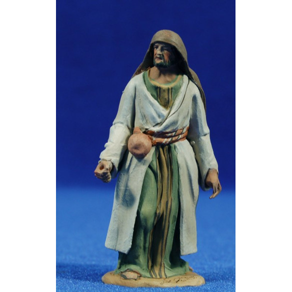 Pastore zucca 8 cm terracotta dipinte De Francesco