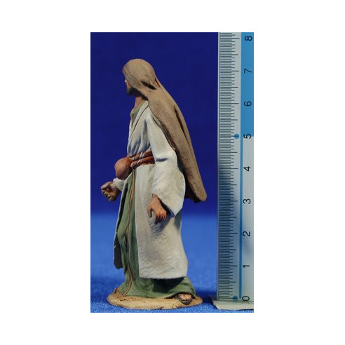 Pastore zucca 8 cm terracotta dipinte De Francesco