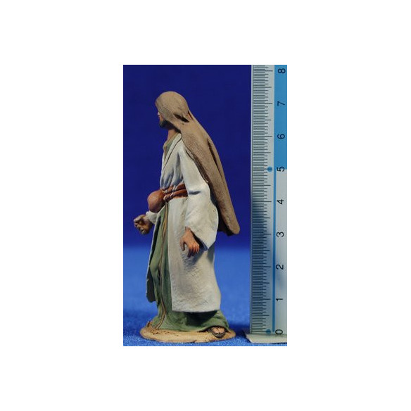 Pastore zucca 8 cm terracotta dipinte De Francesco