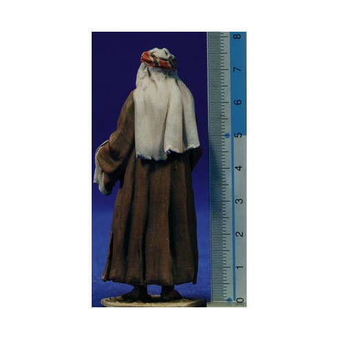 Pastor  barba blanca 8 cm barro pintado De Francesco