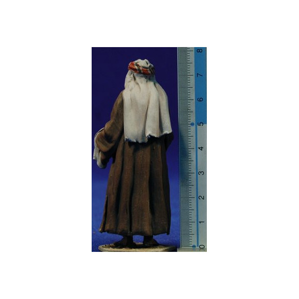 Pastor  barba blanca 8 cm barro pintado De Francesco
