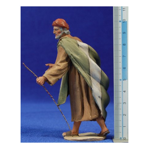 Shepherd semi addoring 10 cm clay painted De Francesco