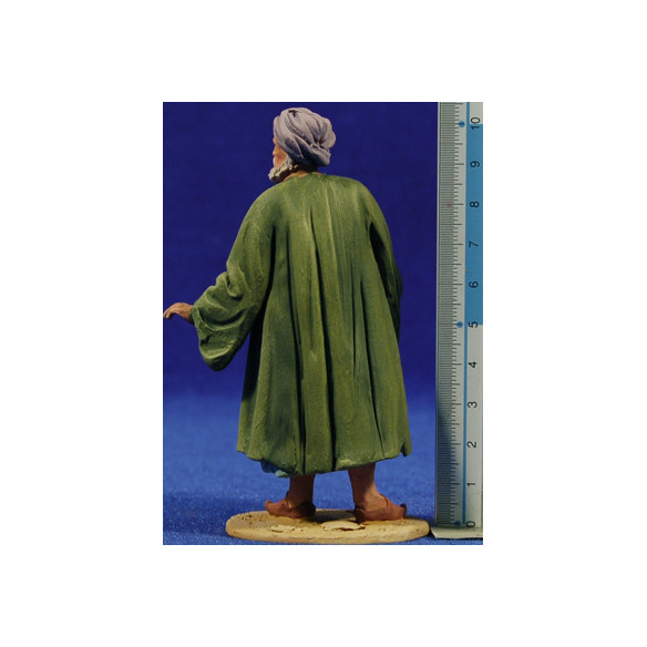 Pastor barba blanca y turbante 10 cm barro pintado De Francesco