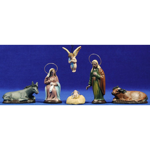 Nacimiento 9 cm barro pintado Figuralia
