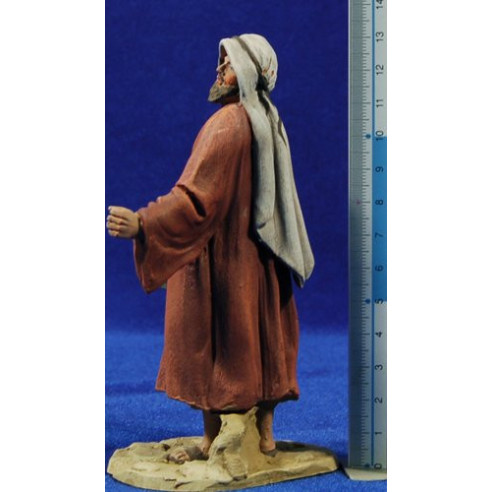 Pastor amb fanal 14 cm fang pintat De Francesco