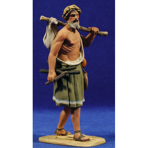 Pastore sacca 15 cm terracotta dipinte De Francesco