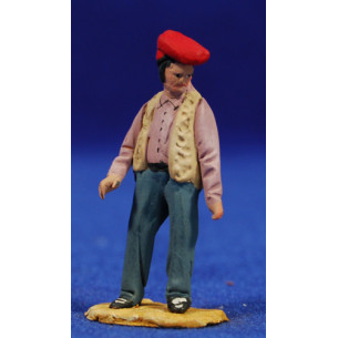 Shepherd catalan 4 cm clay painted De Francesco