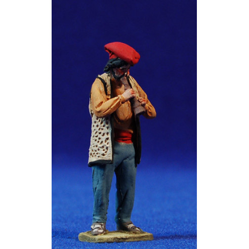 Pastore catalano con avvio 5,5 cm terracotta dipinte De Francesco