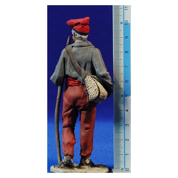 Pastor catalán con bolsa 10 cm barro pintado De Francesco