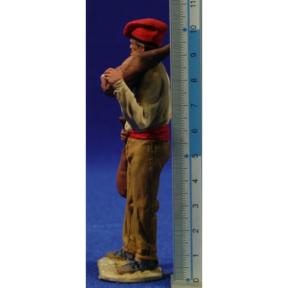Pastor català amb pernils 10 cm fang pintat De Francesco