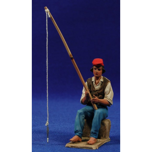 Pescatore catalano 10 cm terracotta dipinte De Francesco