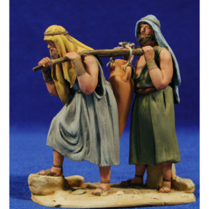 Coppia pastore con vasoio 10 cm terracotta dipinte De Francesco