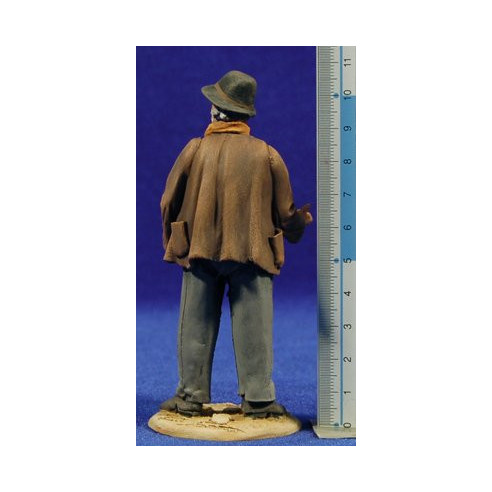Pastor popular bufanda 10 cm barro pintado De Francesco