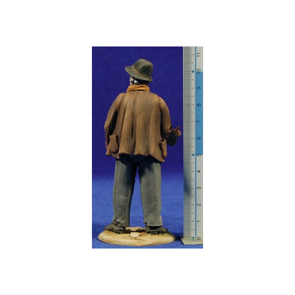 Pastor popular bufanda 10 cm barro pintado De Francesco