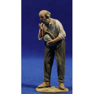 Pastore popolare con capello 10 cm terracotta dipinte De Francesco