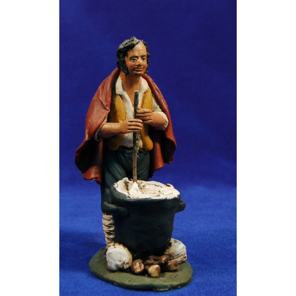 Shepherd cooking 18 cm clay painted