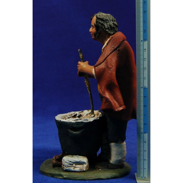 Shepherd cooking 18 cm clay painted