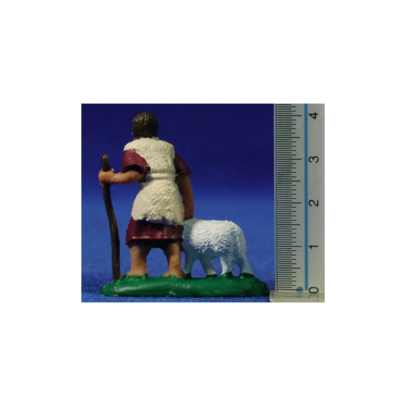 Pastor con cordero m2 4 cm plástico Fabregat