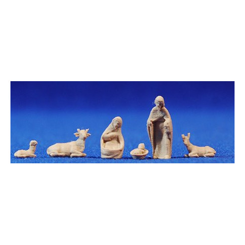 Natività e stella non verniciato 2,2 cm plastica