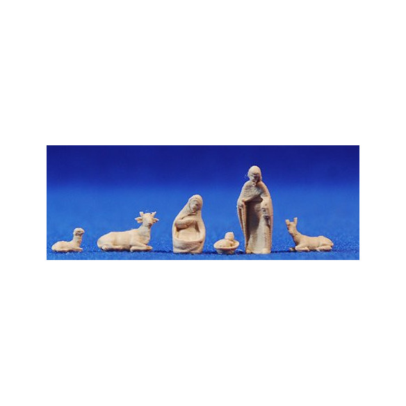 Natività e stella non verniciato 2,2 cm plastica