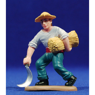Pastore con ascia 7 cm  plastica Belenes Puig