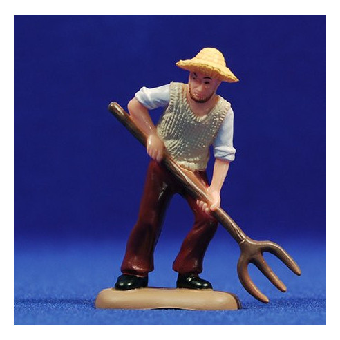 Pastore con forca in baso 7 cm plastica Belenes Puig
