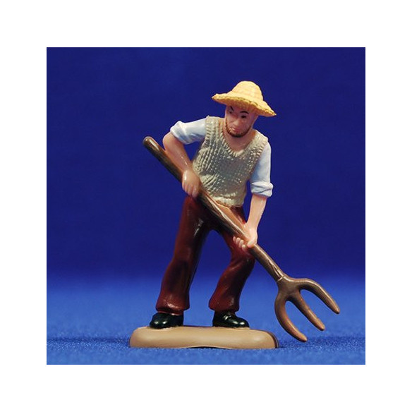 Pastore con forca in baso 7 cm plastica Belenes Puig