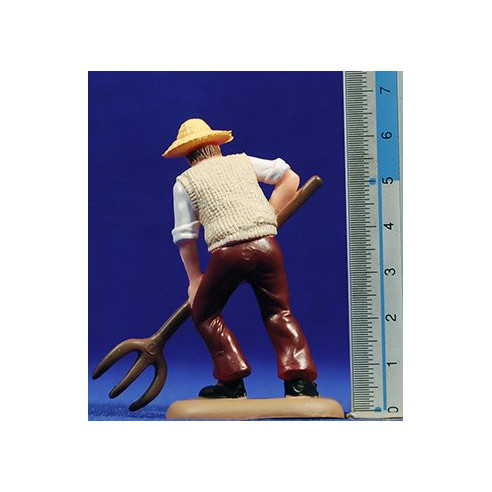 Pastore con forca in baso 7 cm plastica Belenes Puig