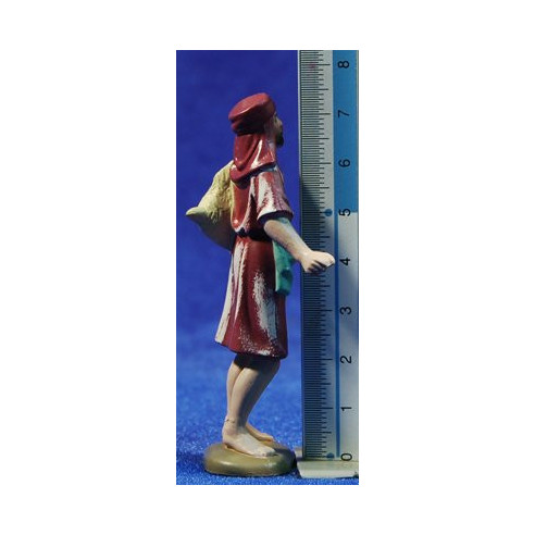 Shepherd with lamb on side 8 cm plastic Belenes Puig