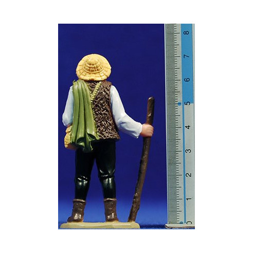 Pastor amb barret de palla 8 cm plàstic Belenes Puig