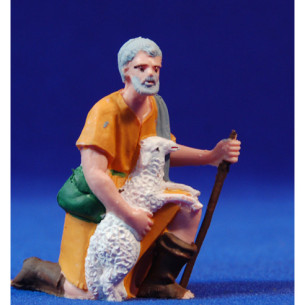 Shepherd addoring with lamb 10 cm plastic Belenes Puig