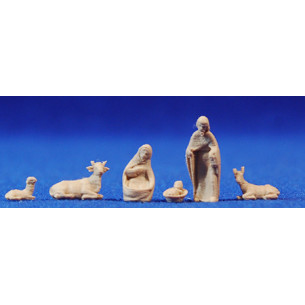 Natività e stella non verniciato 2,2 cm plastica