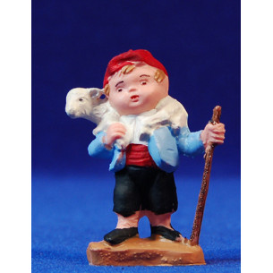 Pastor con cordero catalán 5 cm plástico moderno Belenes Puig