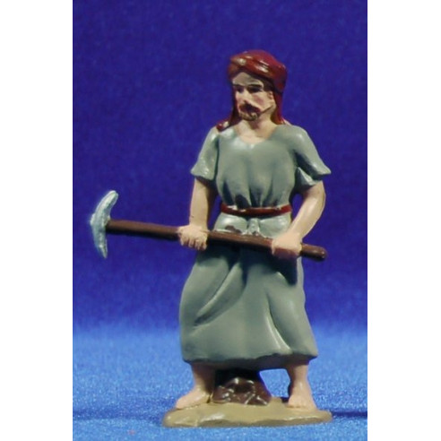 Pastor amb aixada 8 cm plàstic Belenes Puig