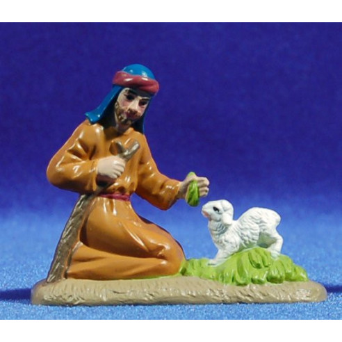 Pastore seduto 8 cm plastica Belenes Puig