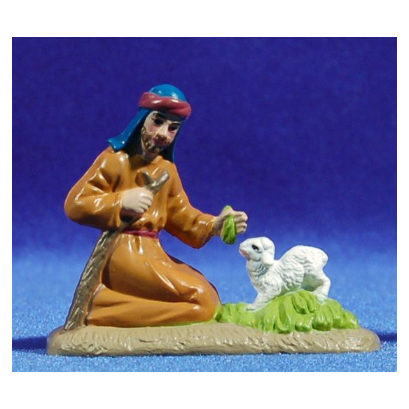 Pastore seduto 8 cm plastica Belenes Puig