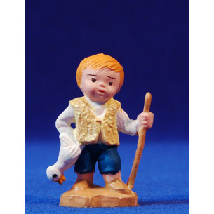 Pastore con anatra 5 cm plastica moderno Belenes Puig