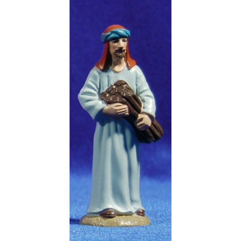 Pastor amb llenya 8 cm plàstic Belenes Puig