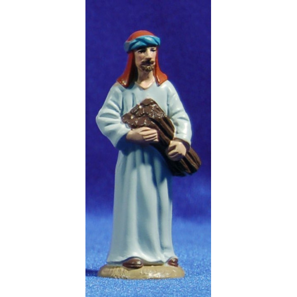 Pastor amb llenya 8 cm plàstic Belenes Puig