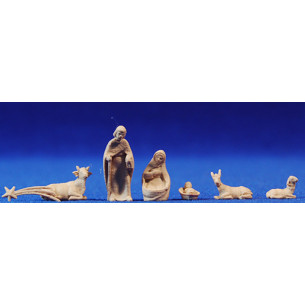 Nacimiento y estrella sin pintar 3 cm plástico