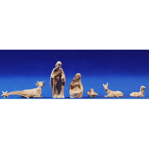 Nacimiento y estrella sin pintar 3 cm plástico