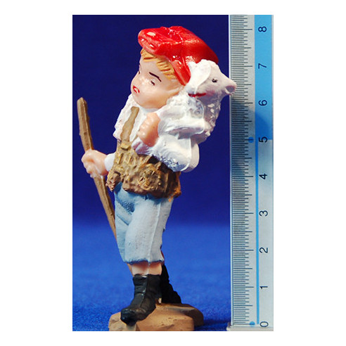 Pastore con agnello catalano 8 cm plastica moderno Belenes Puig