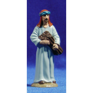 Pastor con leña 8 cm plástico Belenes Puig
