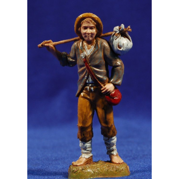 Shepherd with a sac 10 cm plastic Moranduzzo - Landi 700 style