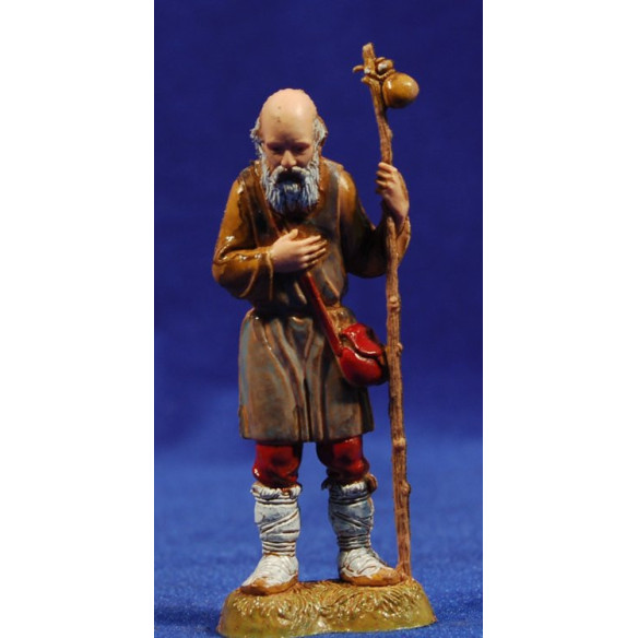 Vecchio con bastone 10 cm plastica Moranduzzo - Landi stile 700