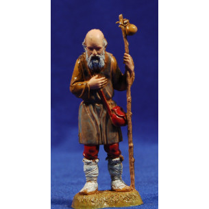 Pastor viejo con bastón apoyado 10 cm plástico Moranduzzo - Landi estilo 700