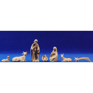 Natività e stella non verniciato 6 cm plastica