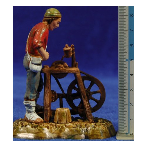 Pastore che arrota 10 cm plastica Moranduzzo - Landi